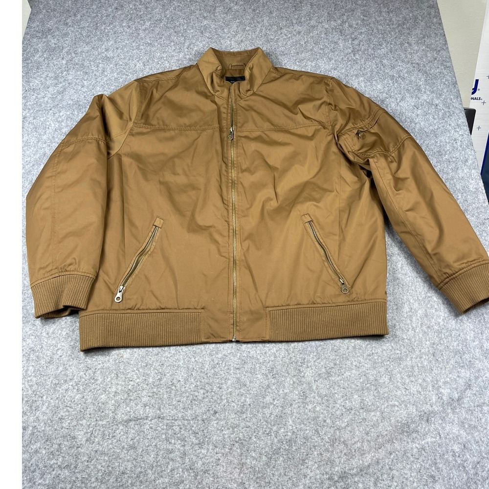 Banana Republic Flight Bomber Jacket Mens XXL Brown Quilted Lined Utility